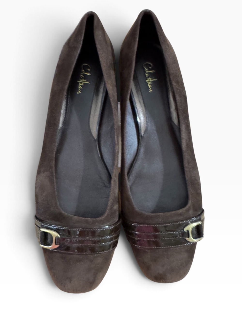 Cole Haan Y2K Nike Air Brown Suede Bit Flats Loafers Women's Size 11B